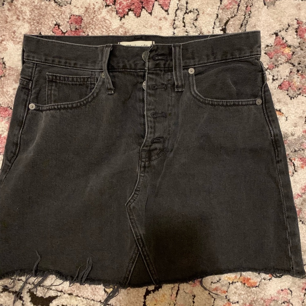 Black Denim Madewell Skirt - Picture 2 of 6